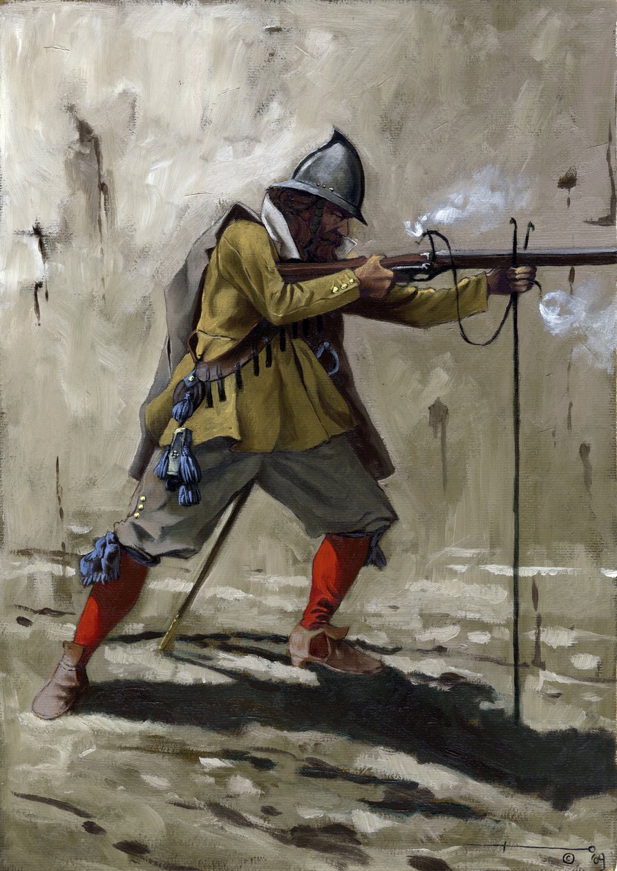 En tercio, ett fartyg från det spanska infanteriet mellan 1534 och 1704. Teckning av Alessandro Lonati av Alessandro Lonati
