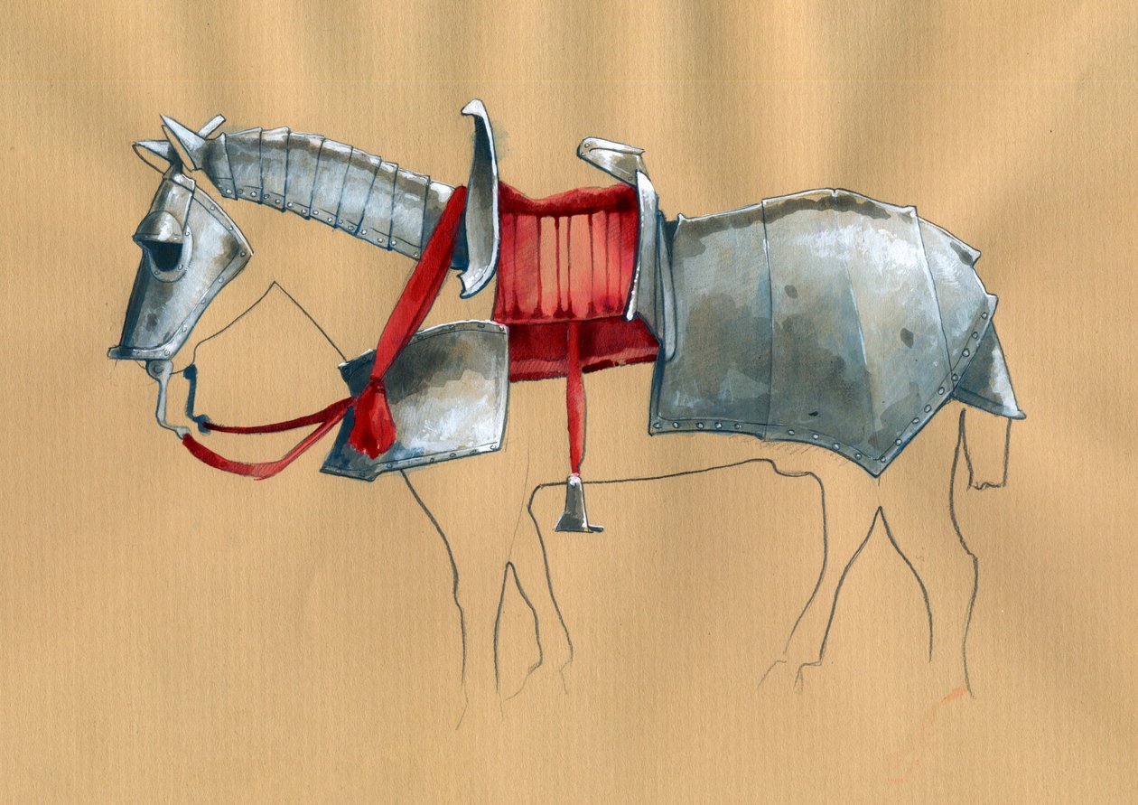 Hästrustning Illustration av Alessandro Lonati av Alessandro Lonati
