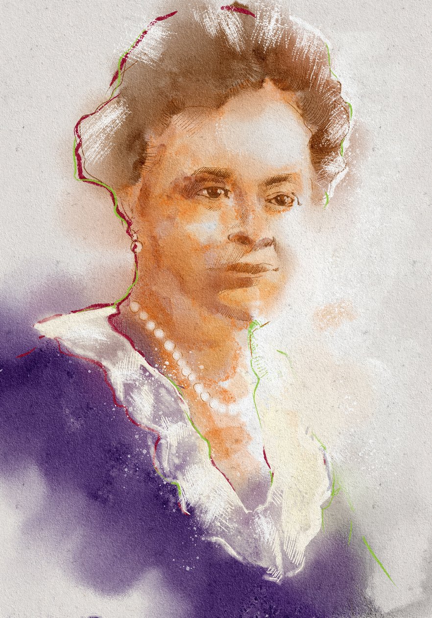 Porträtt av farmakologen Gertrude. Elion, 2023 (illustration) av Alessandro Lonati
