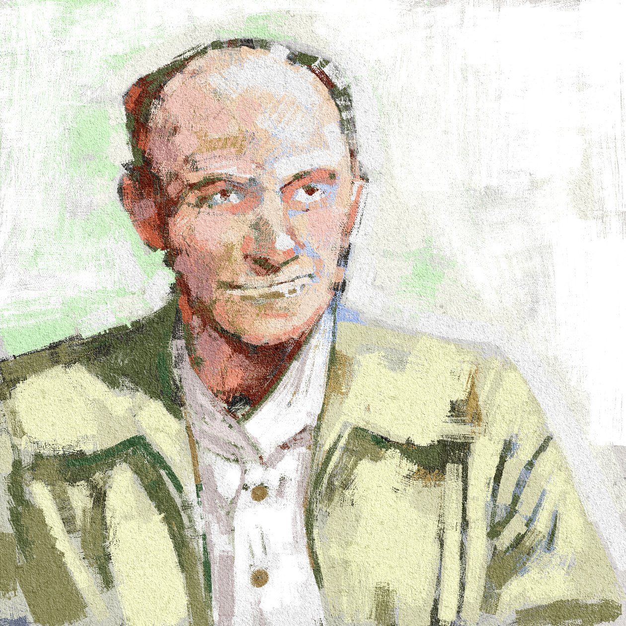 Porträtt av vetenskapsmannen Enrico Fermi, 2023 (illustration) av Alessandro Lonati