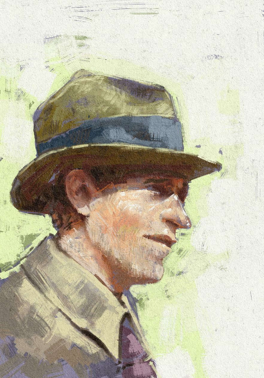 Porträtt av vetenskapsmannen Ettore Majorana, 2023 (illustration) av Alessandro Lonati