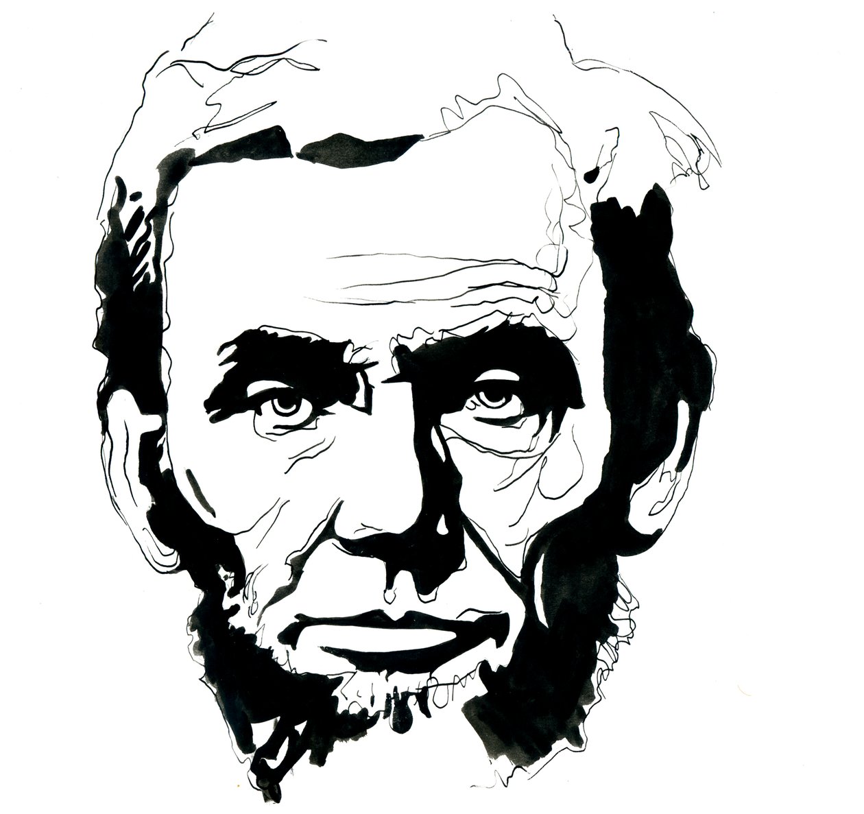 Porträtt av Abraham Lincoln (1809-1865) USA:s president (Porträtt av den amerikanske presidenten Abraham Lincoln) av Alessandro Lonati