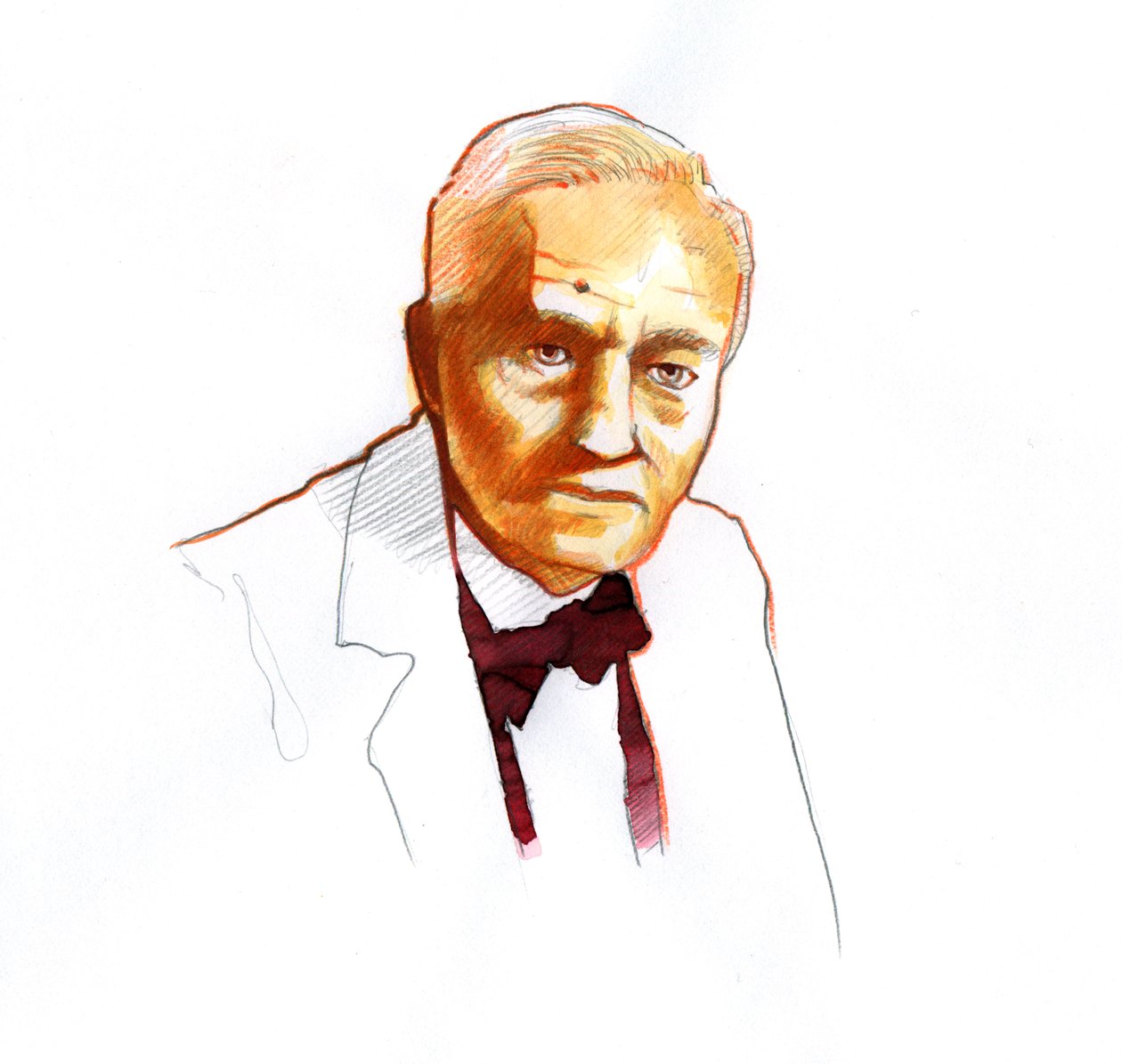 Porträtt av Alexander Fleming, skotsk biolog (1881-1955) (Porträtt av skotsk biolog, farmakolog och botaniker Alexander Fleming) av Alessandro Lonati