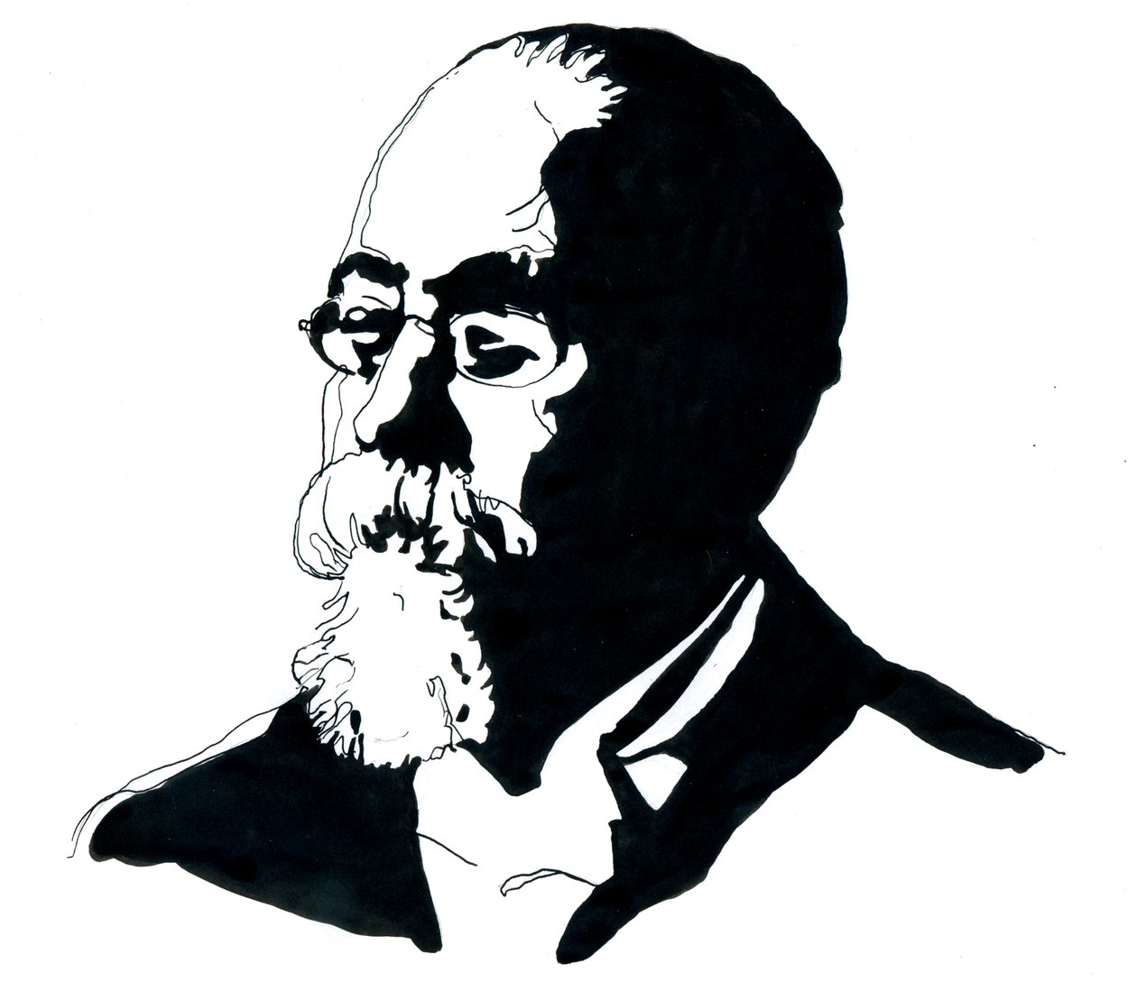 Porträtt av Cesare Lombroso (1835-1909) grundare av den italienska skolan för kriminologi (Porträtt av Cesare Lombroso italiensk kriminolog och läkare, grundare av den italienska skolan för positivistisk kriminologi) av Alessandro Lonati