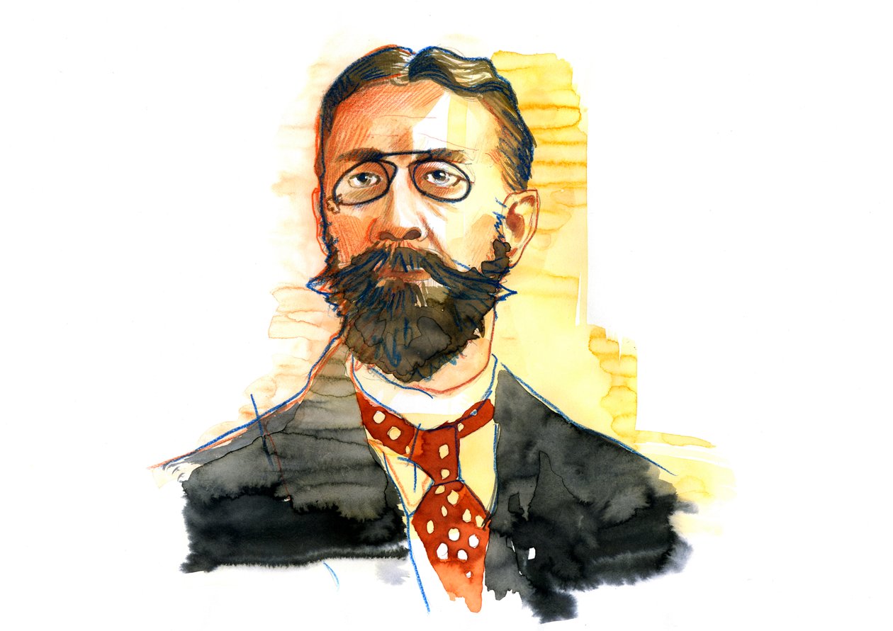 Porträtt av den tyske ekonomen och sociologen Max Weber (1864-1920) (Porträtt av den tyske sociologen, filosofen, jurist och politisk ekonom Max Weber) av Alessandro Lonati