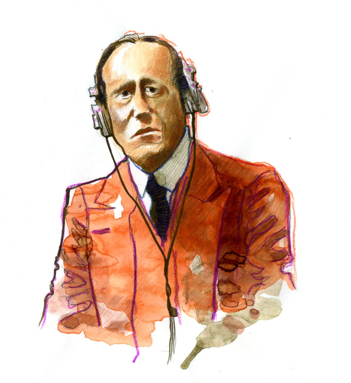 Porträtt av Guglielmo Marconi (1874-1937), italiensk fysiker, uppfinnare av telegrafen av Alessandro Lonati
