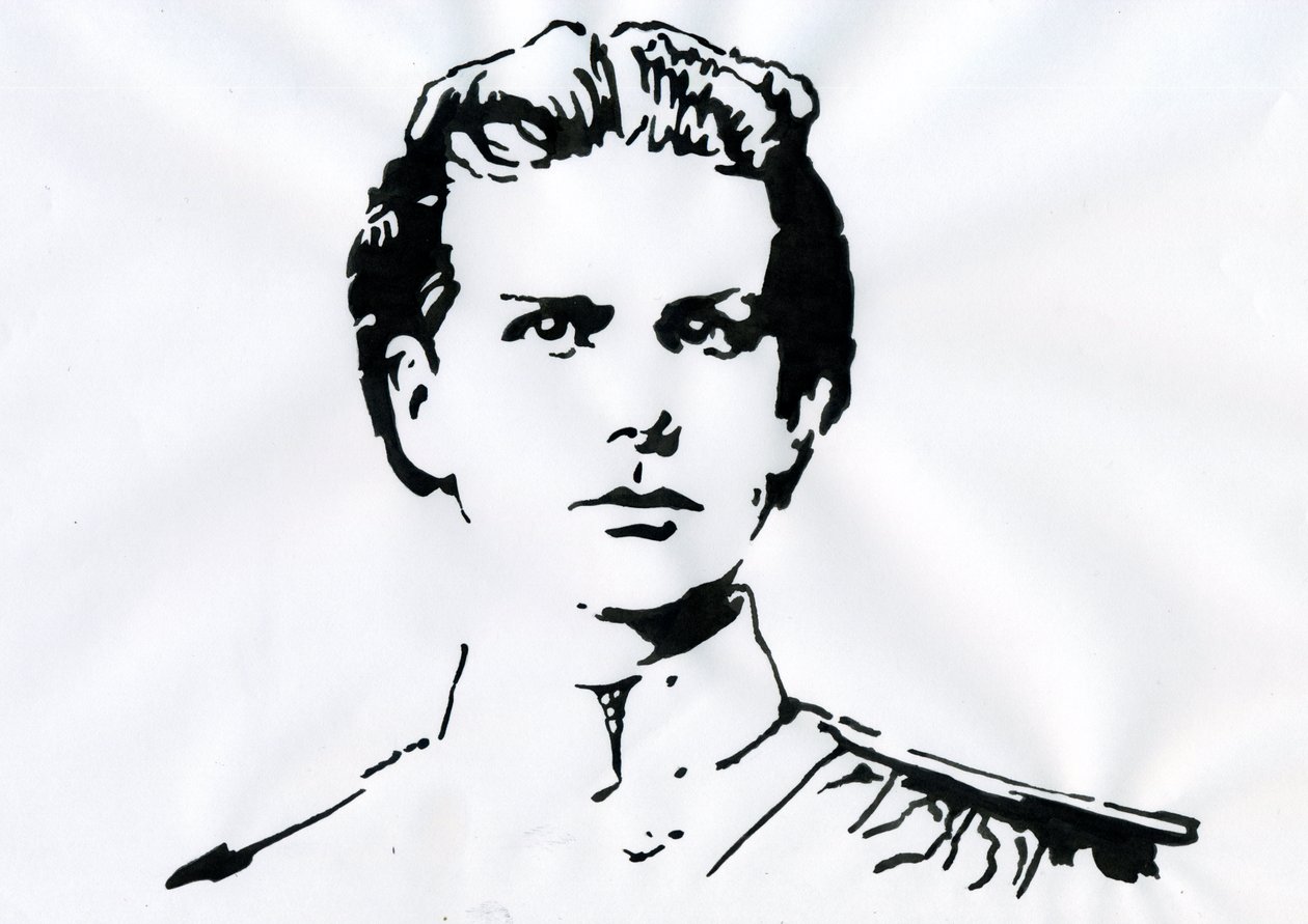 Porträtt av Louis II de Baviere (Ludwig Otto Friedrich Wilhelm von Wittelsbach av Alessandro Lonati