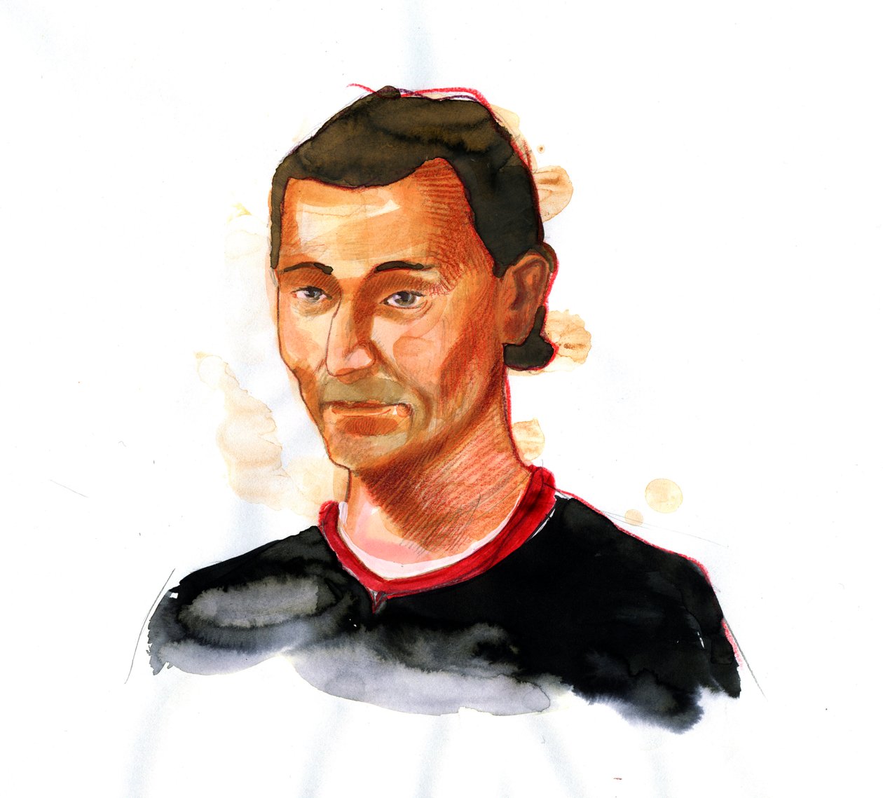 Porträtt av Niccolo av Bernardo dei Machiavelli (Nicolas Machiavel av Alessandro Lonati
