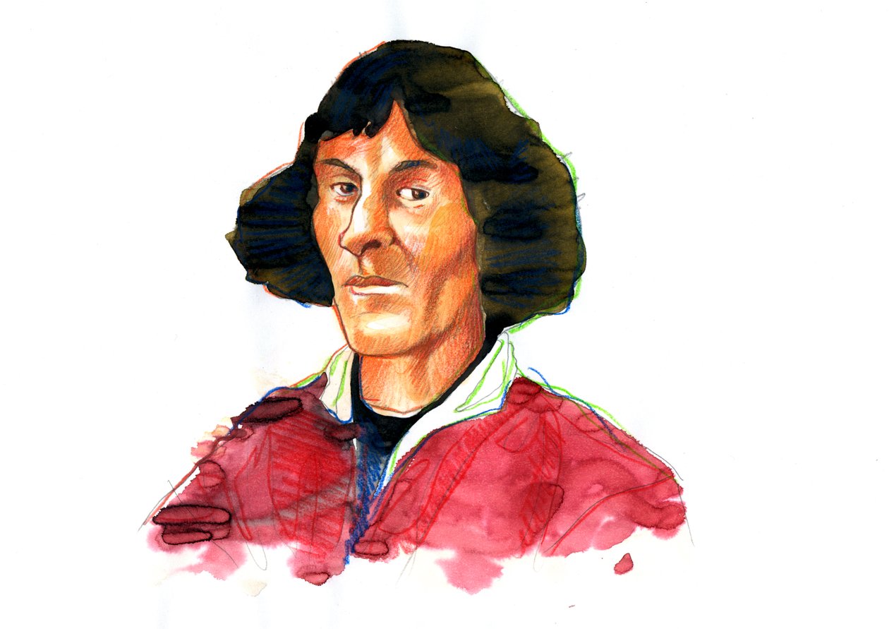 Porträtt av Nicolas Copernicus ((Nicolaus Copernicus av Alessandro Lonati