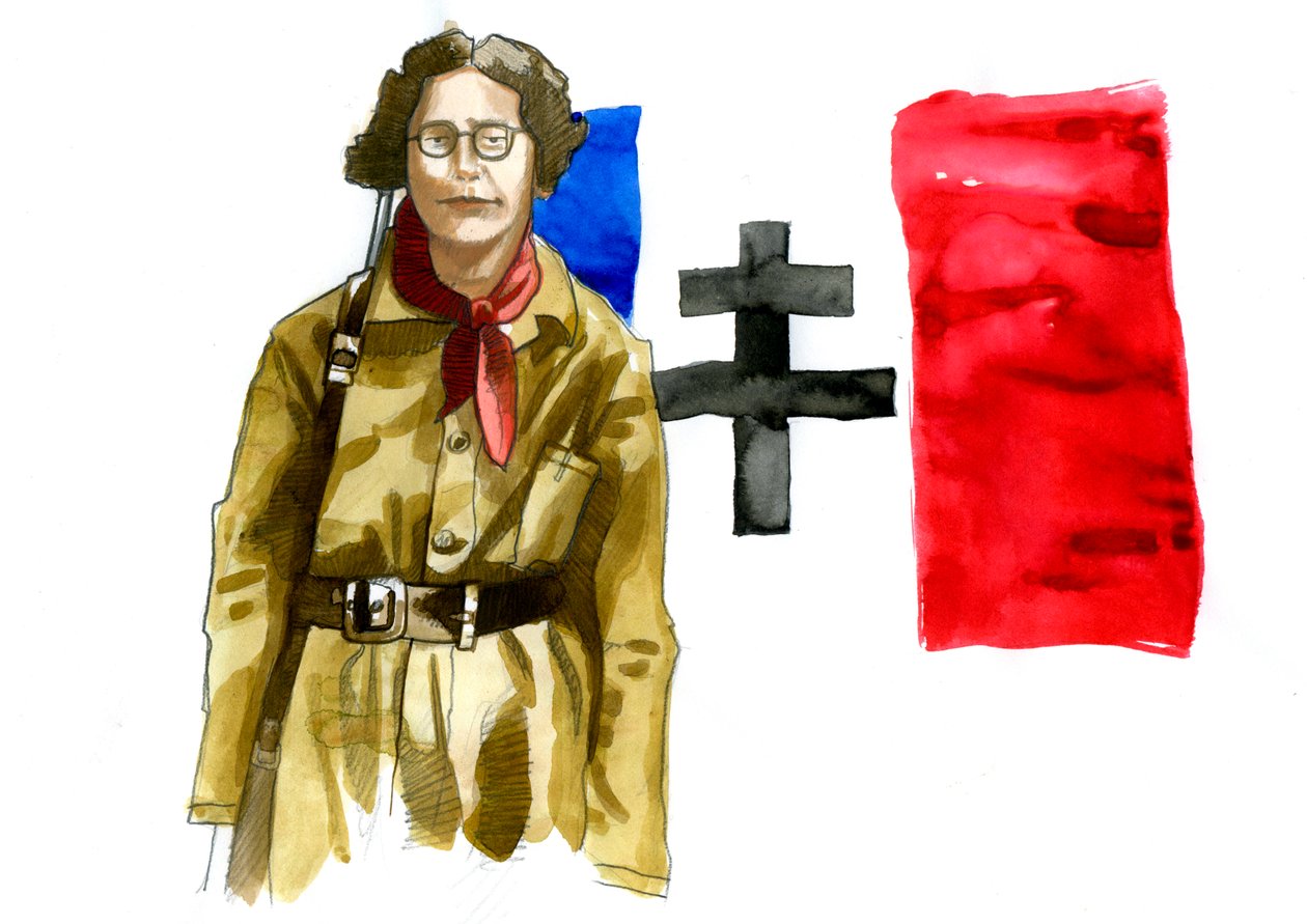 Porträtt av Simone Weil (1909-1943), fransk filosof av Alessandro Lonati