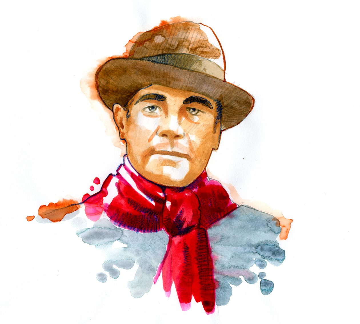 Porträtt av den prefekte och motståndskraftiga fransmannen Jean Moulin (1899-1943) av Alessandro Lonati