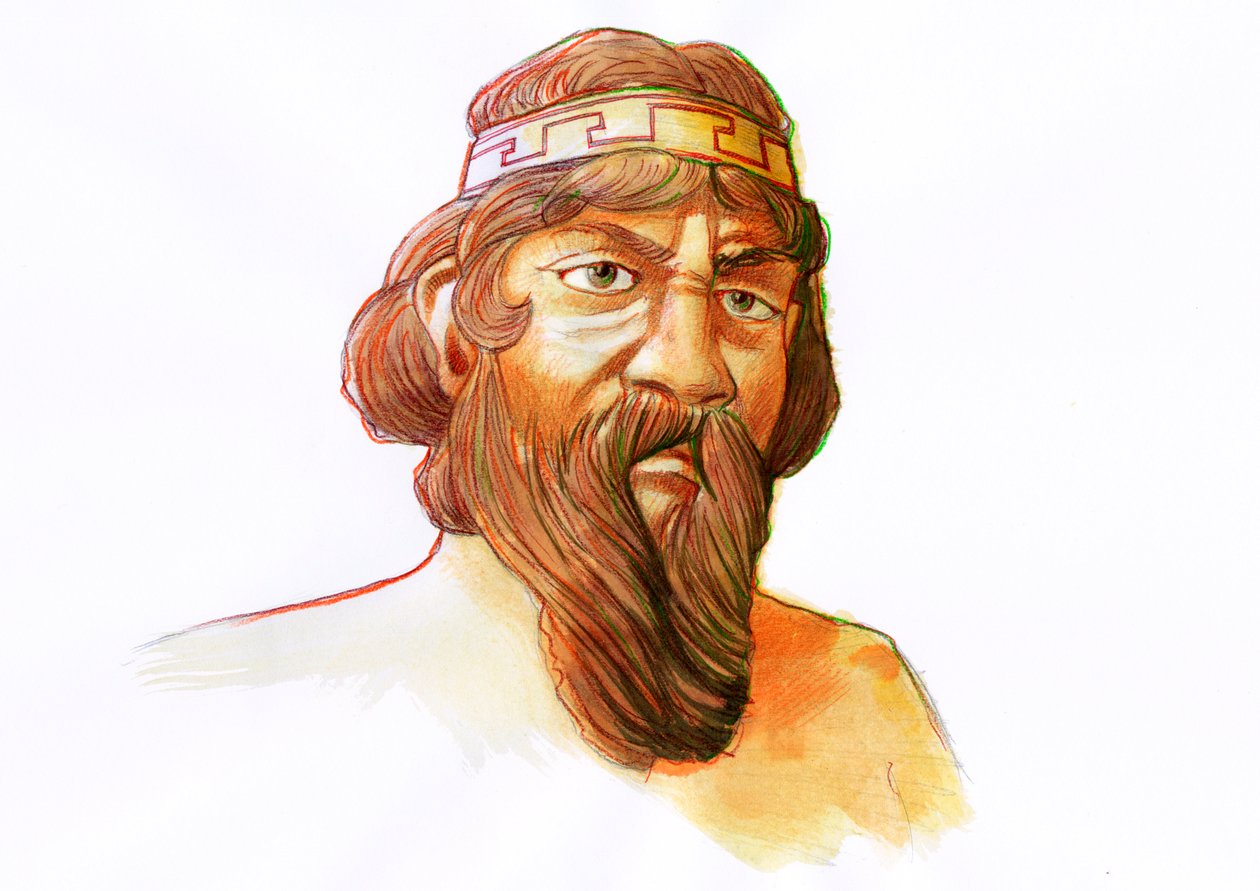 Representation av gudomen Pallas (grekisk mytologi: Pallas) av Alessandro Lonati
