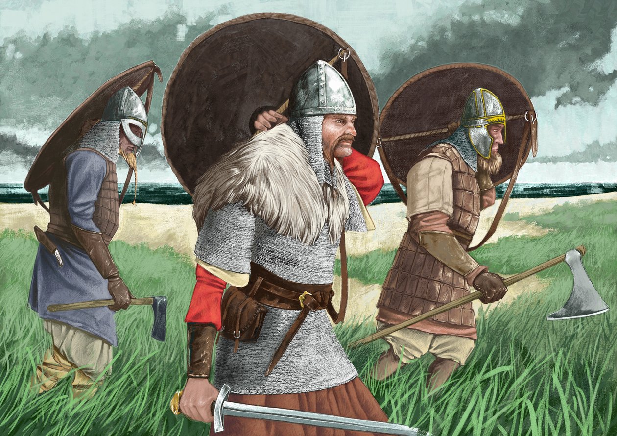 Vikingakrigare landar av Alessandro Lonati