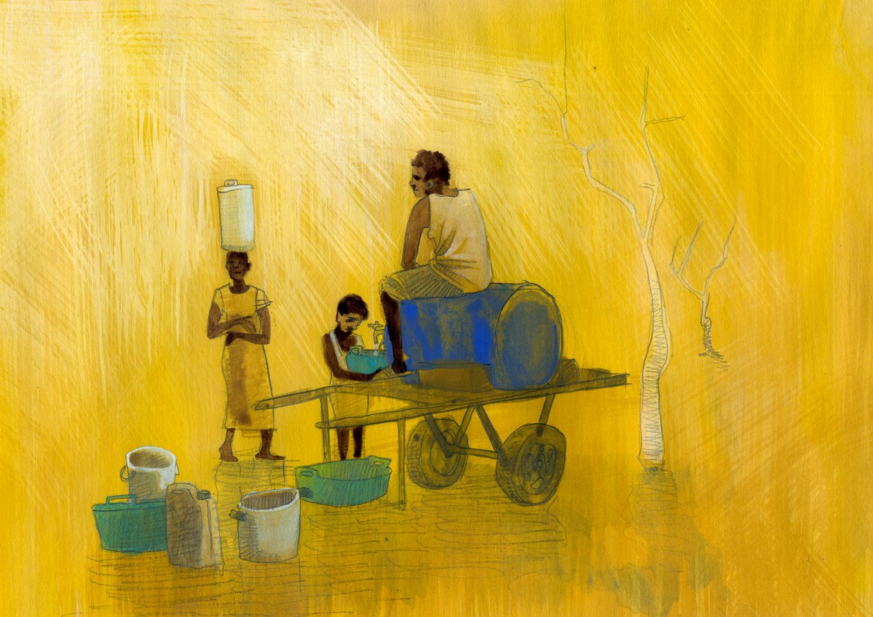 Vattenbrist Illustration av Alessandro Lonati av Alessandro Lonati