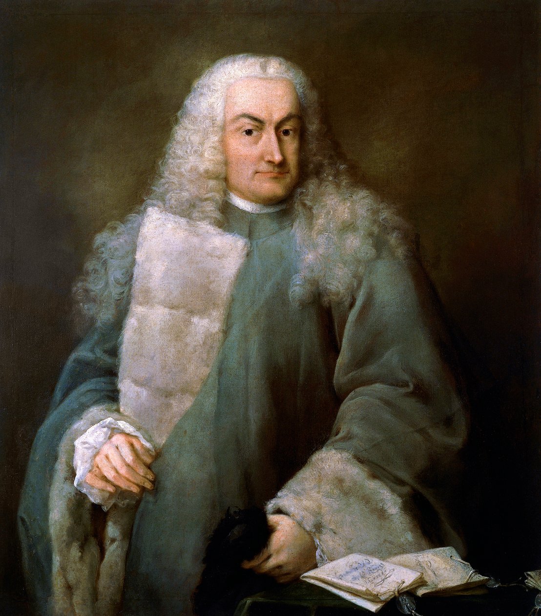 Porträtt av Giulio Contarini da Mula (1519-1575), advokat i San Marco, målning av Alessandro Longhi (1733-1813), Olja på duk av Alessandro Longhi
