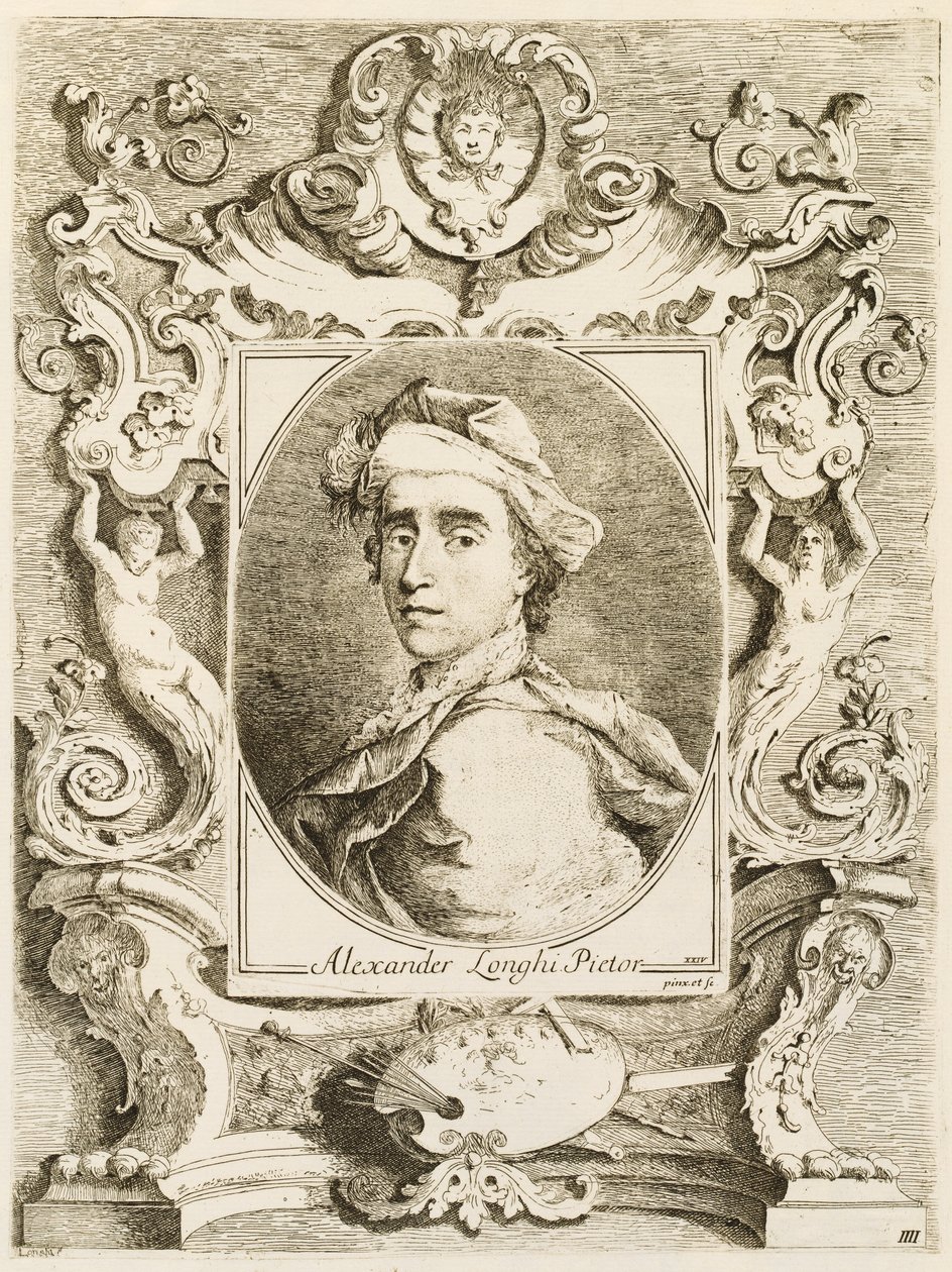 Kompendium av livet för de mest berömda historiska venetianska målarna i det nuvarande århundradet med hans porträtt hämtade från det naturliga som skisserats och graverats av Alessandro Longhi Veneziano av Alessandro Longhi and Italian 18th Century