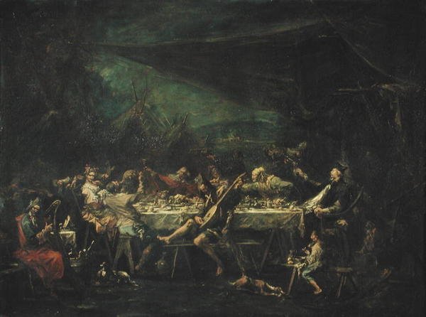 Bohemisk bröllopsbankett, ca 1730-35 av Alessandro Magnasco