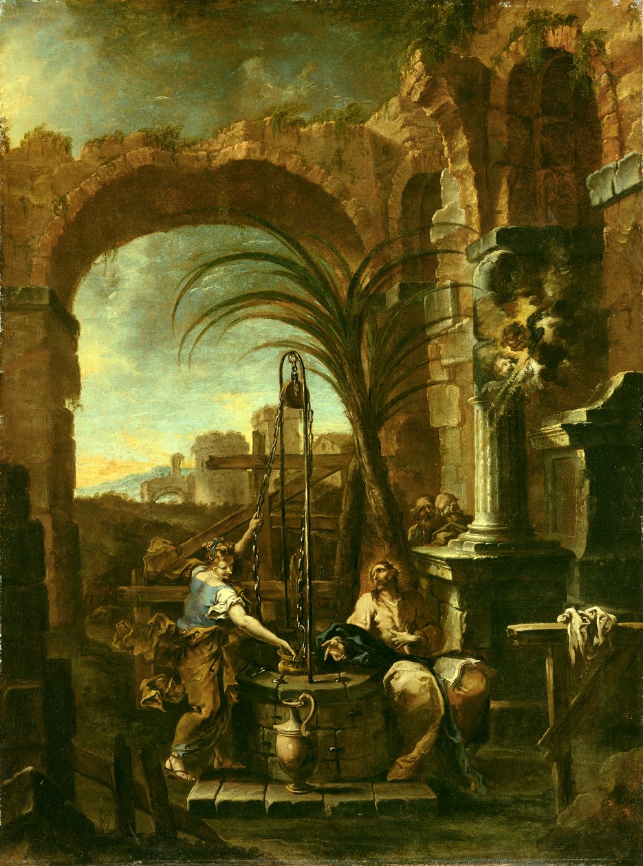Kristus och den samaritanska kvinnan, 1705-10 av Alessandro Magnasco