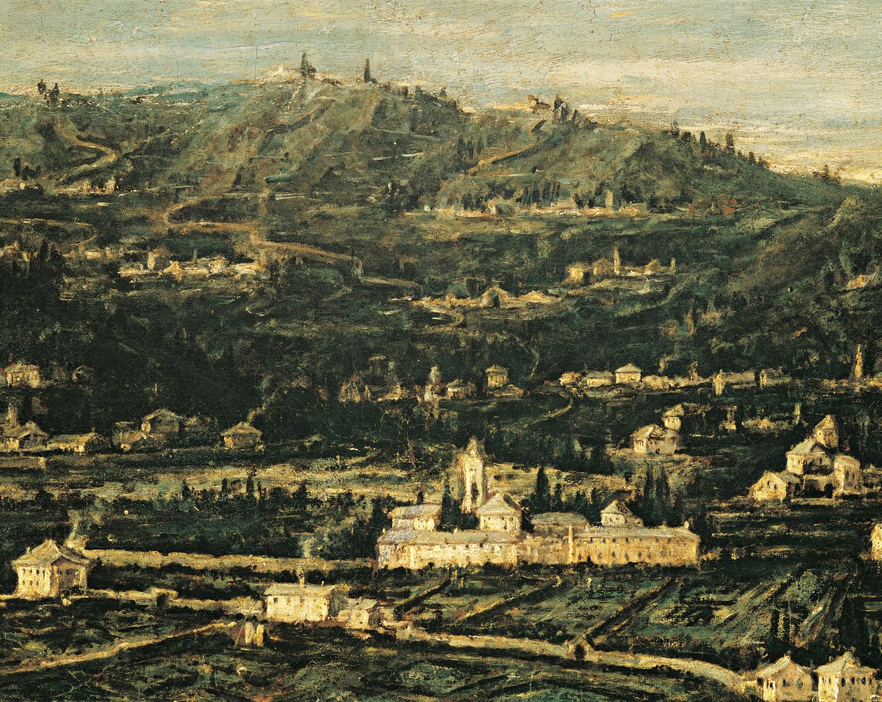 Detalj av underhållning i Garden of Albaro av Alessandro Magnasco