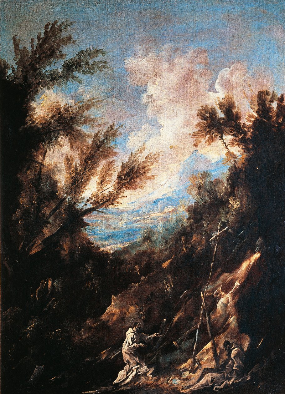 Bröder i trä, av Alessandro Magnasco, känd som Lissandrino (1667-1749) av Alessandro Magnasco