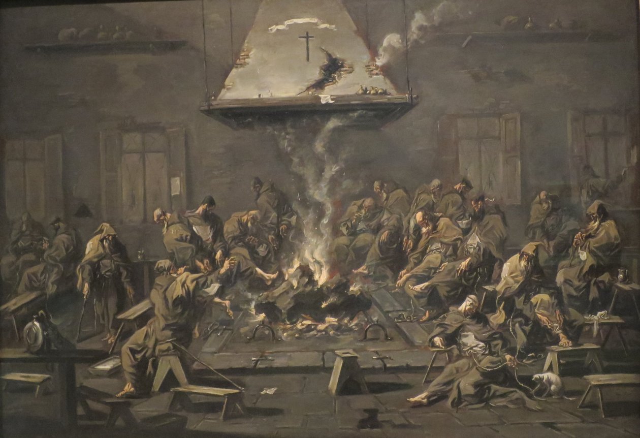 "Interiör med munkar" av Alessandro Magnasco, ca 1725, Norton Simon Museum av Alessandro Magnasco