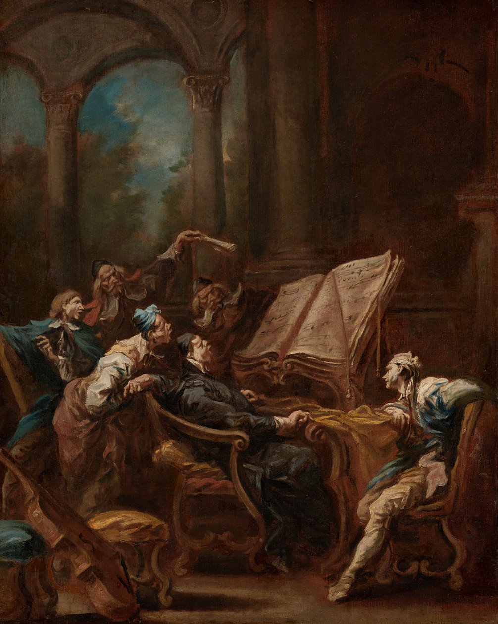 Körsångarna, ca 1740-1745 (olja på duk) av Alessandro Magnasco