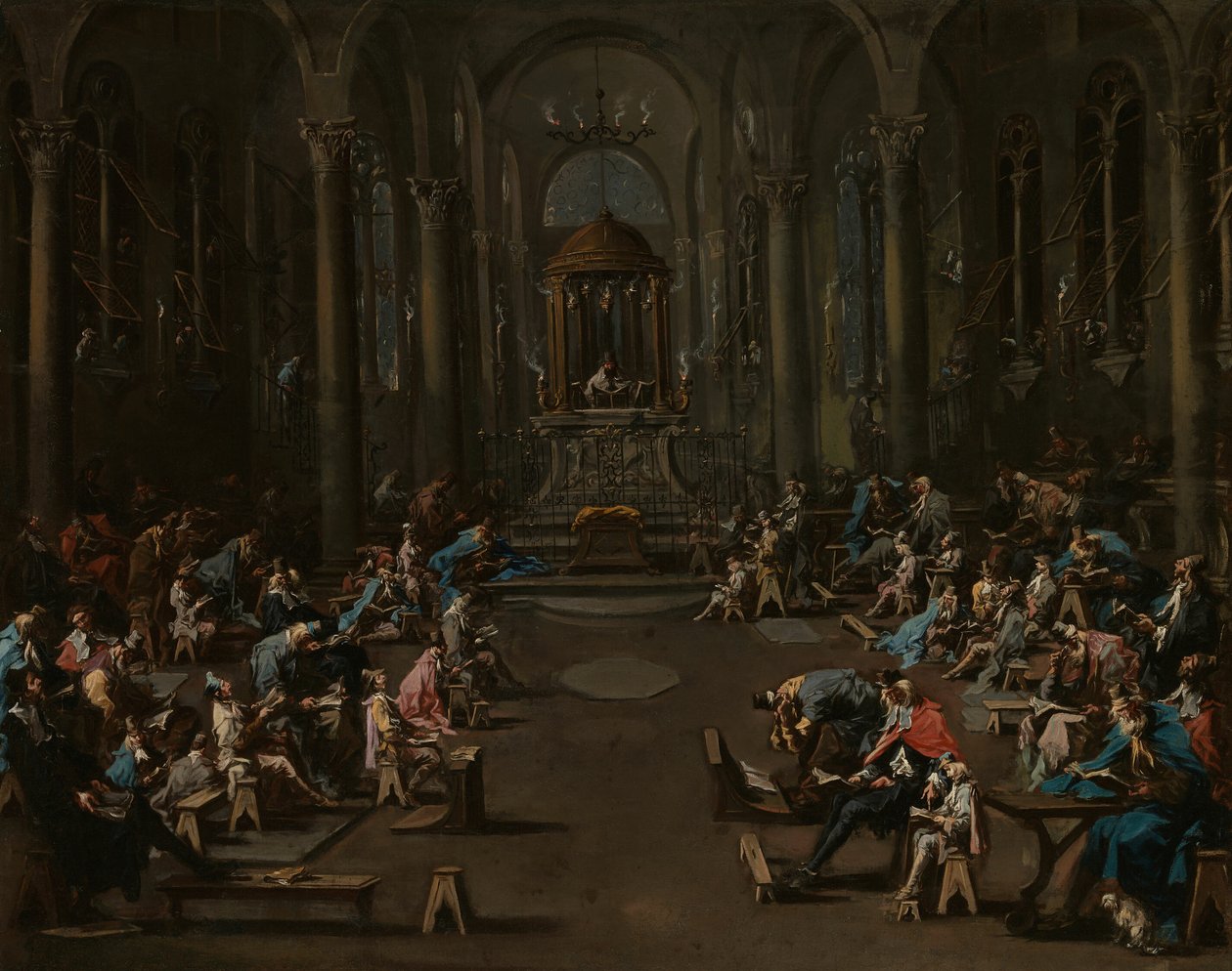 Synagogan av Alessandro Magnasco