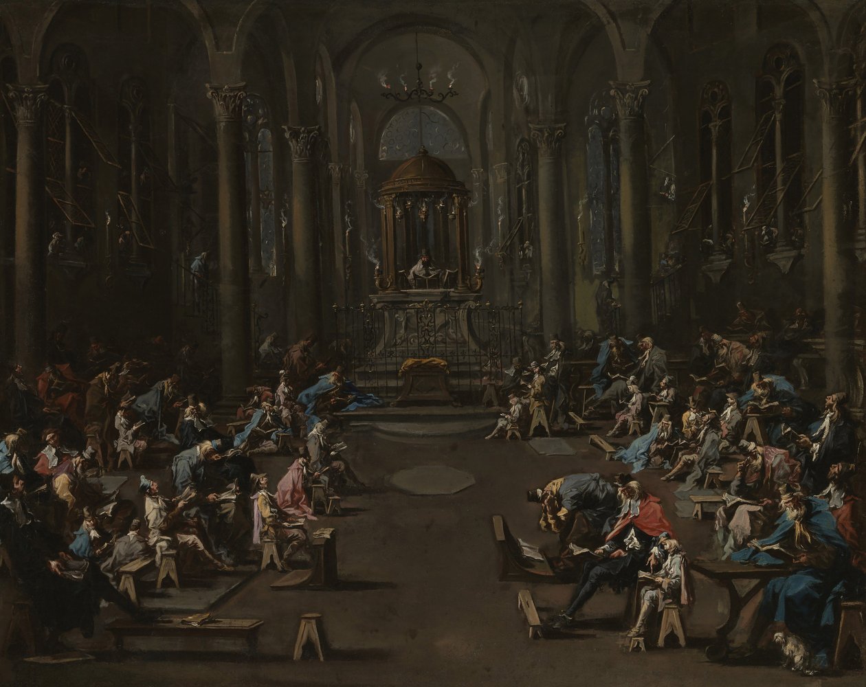 Synagogan, 1725-35 av Alessandro Magnasco