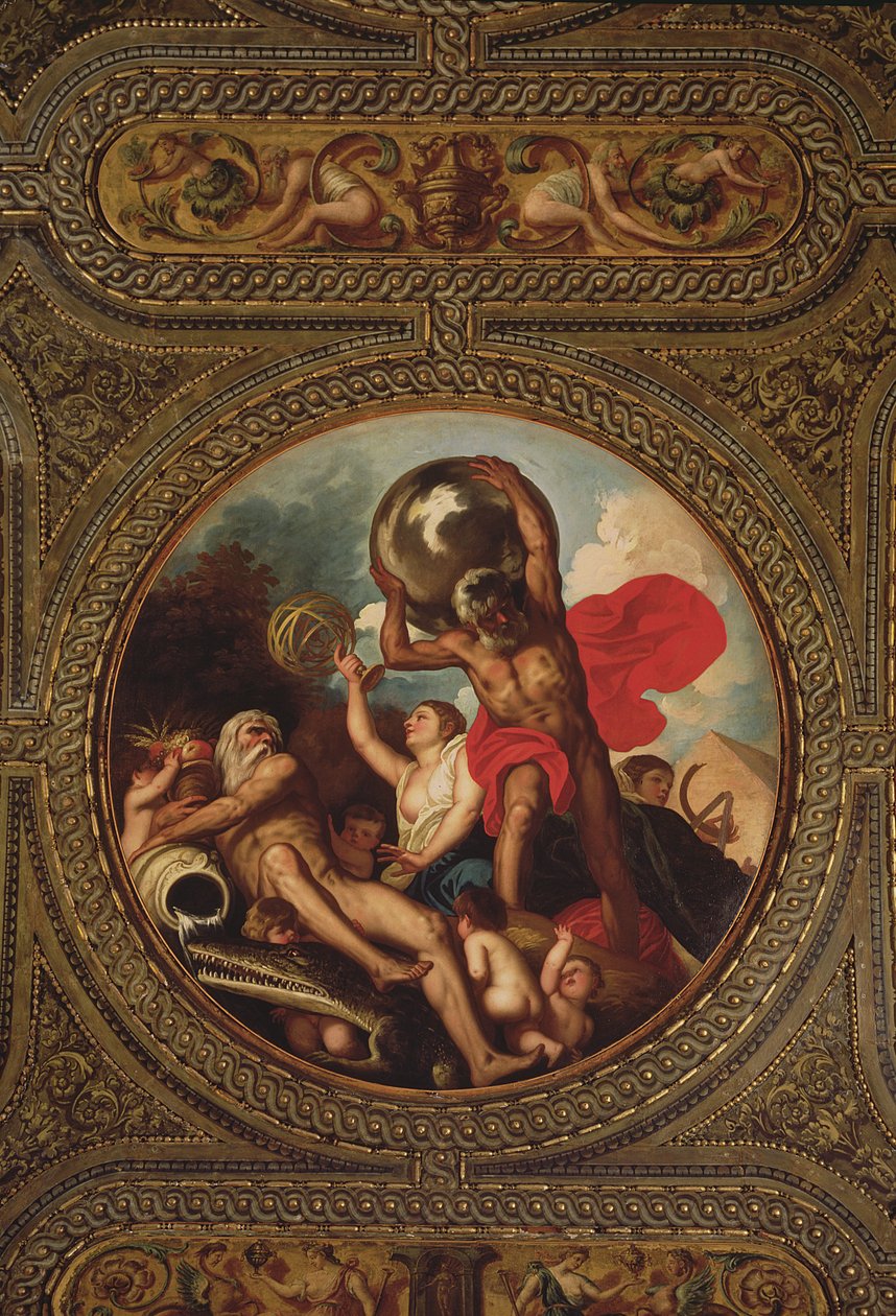 Allegory of Astronomy, från taket på biblioteket, 1635 av Alessandro Padovanino