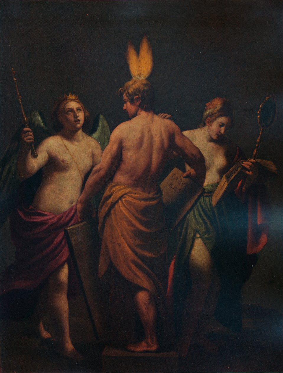Filosofi, historia och försiktighet som väcker sinnet till en önskan om kunskap, c1624, 1938 av Alessandro Turchi