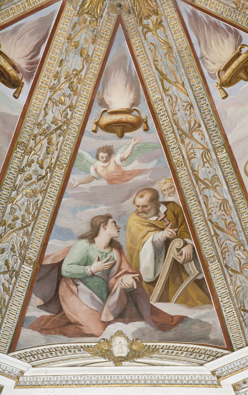 Kungarna, från den evige fadern och kungarna (fresk) av Alessandro di Agostino and Sorri Pietro (c.1556 c.1621) Casolani