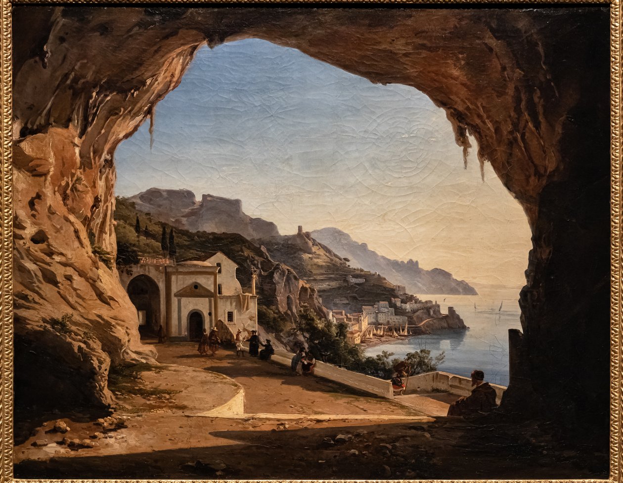 Capichinernas grotta i Amalfi, ca 1850 (olja på duk) av Alessandro la Volpe