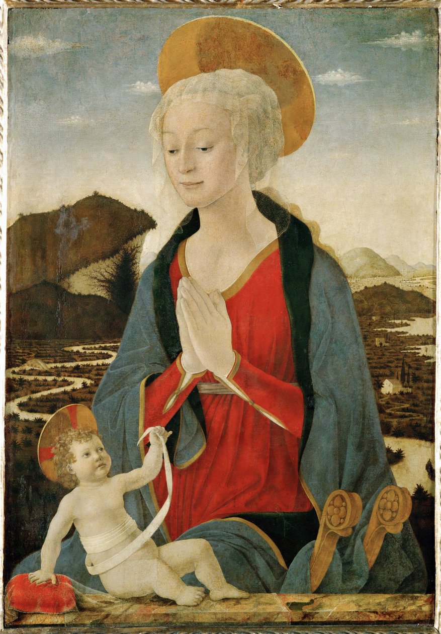 Madonna med barn... av Alessio Baldovinetti