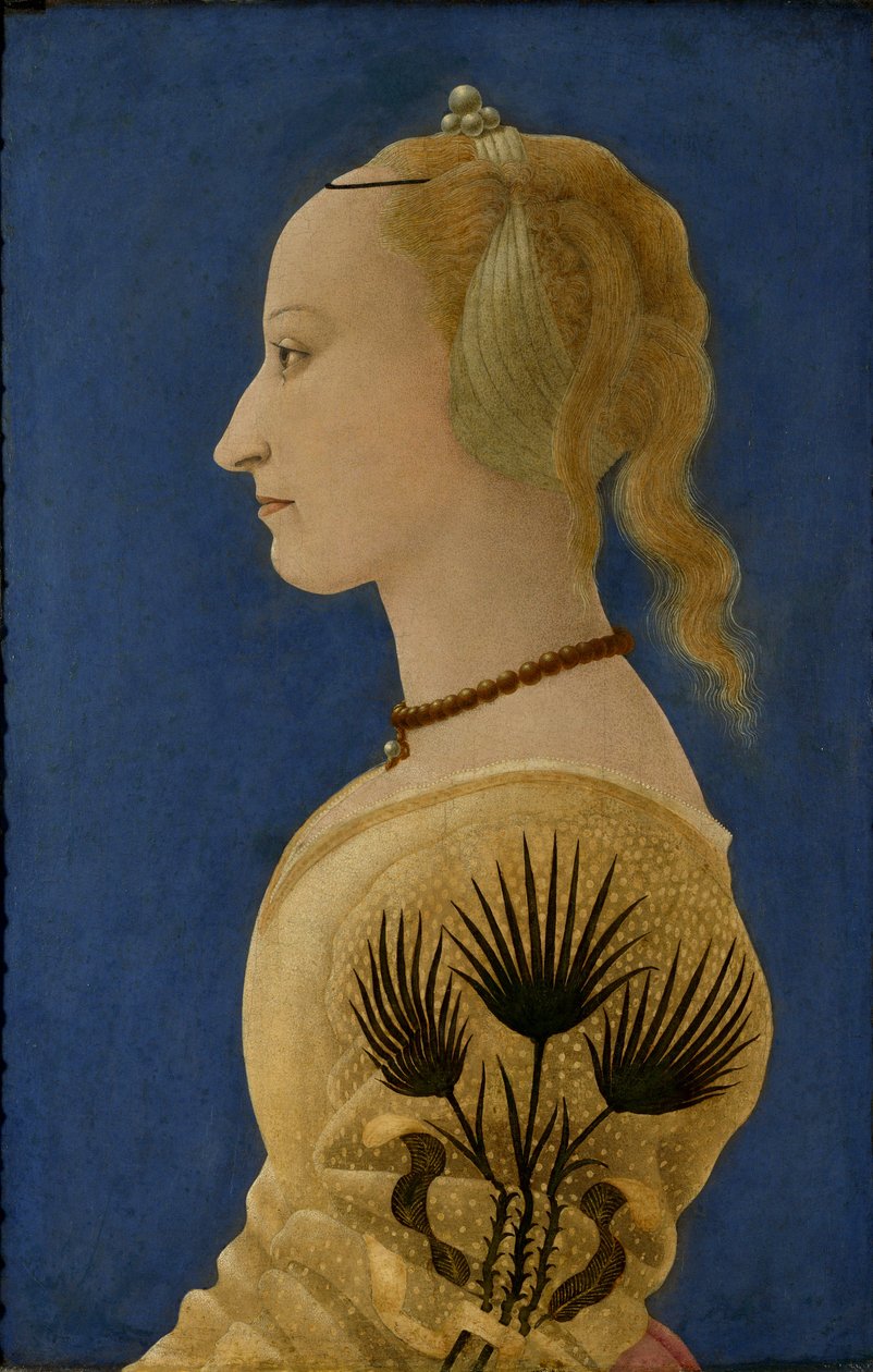 Portrait of a Lady in Yellow, ca 1465 (panel) av Alessio Baldovinetti
