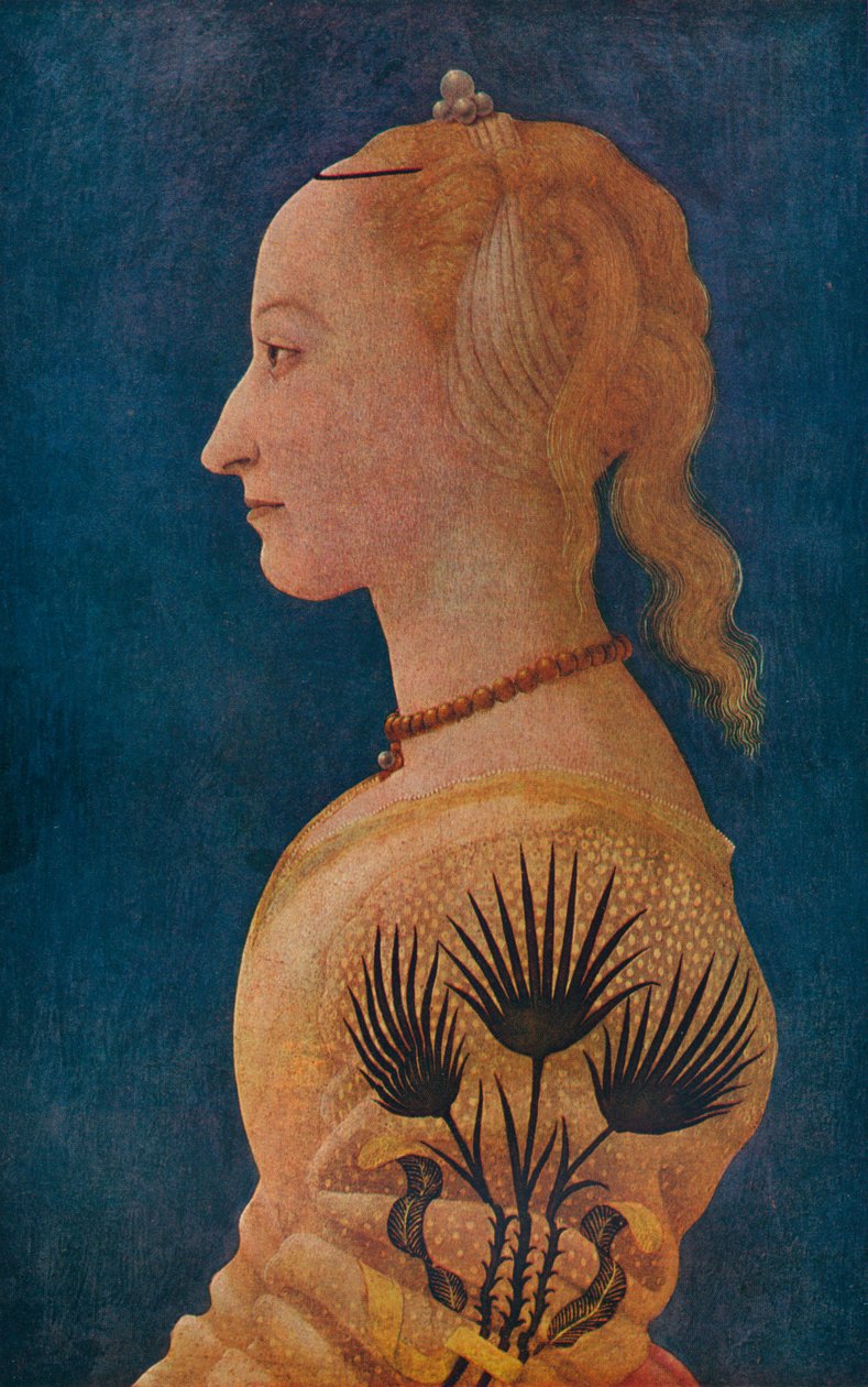 Porträtt av en dam, c1465 av Alesso Baldovinetti