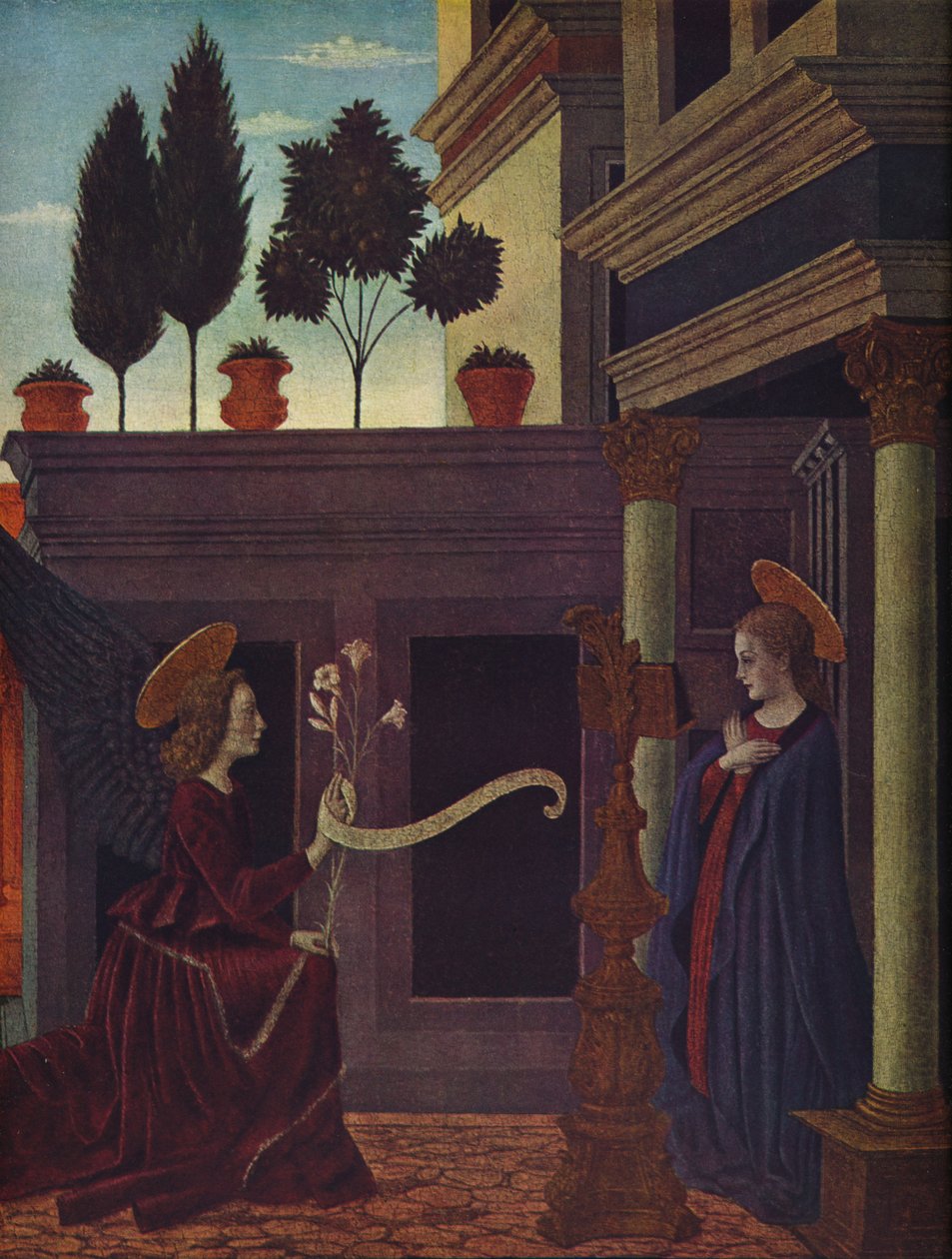 Bebådelsen, c1449-1454 av Alesso Baldovinetti