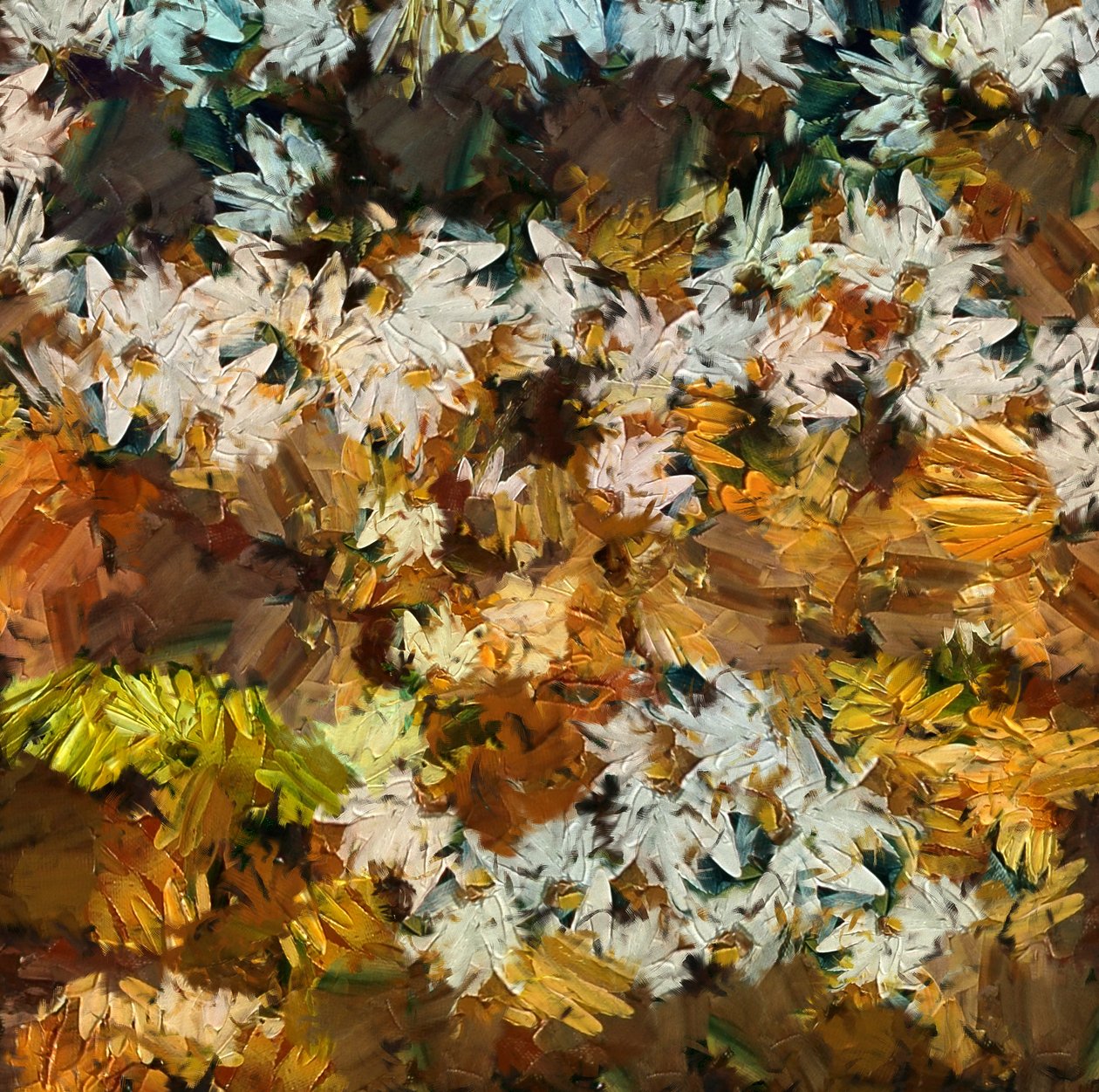 Camomile, 2019, (blandade media) av Alex Caminker