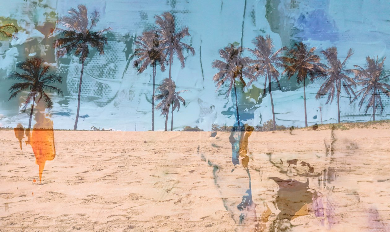Sand, 2019, (bland media) av Alex Caminker