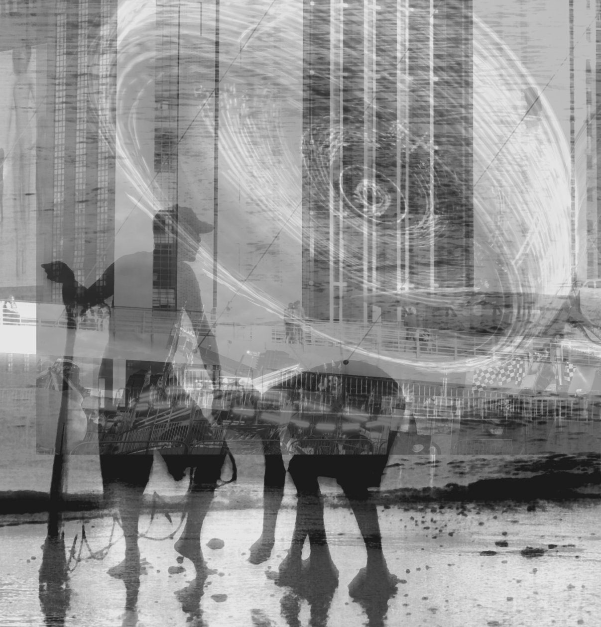 UFO, 2019, (blandade media, collage; hittade objekt) av Alex Caminker