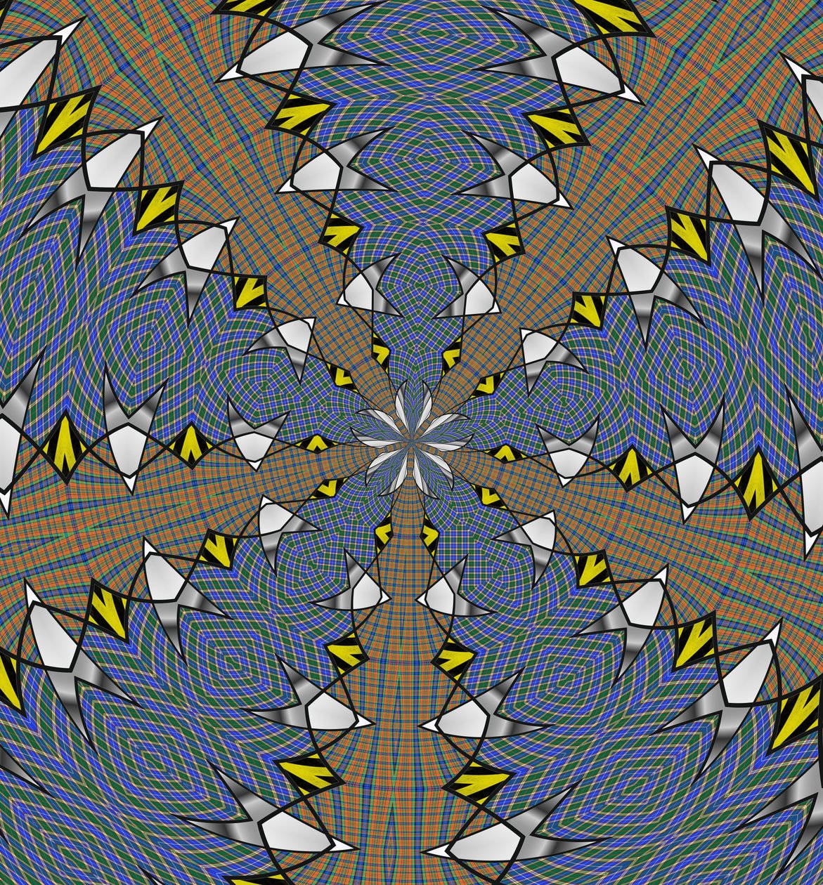 arabesque #18,2019,(blandade media) av Alex Caminker
