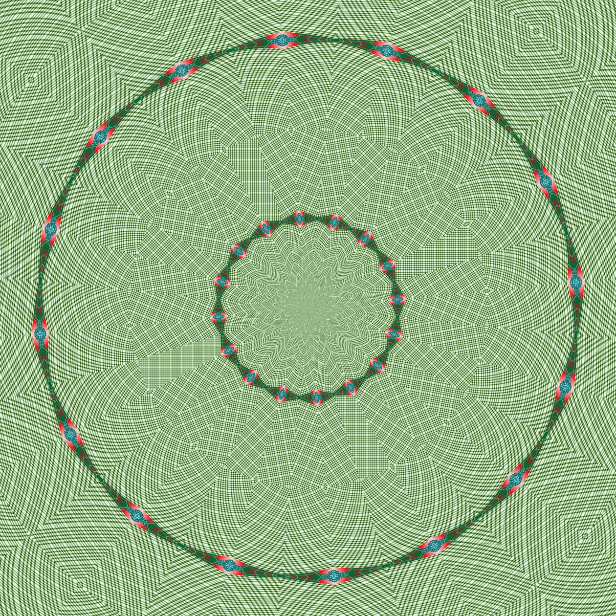arabesque #3,2019,(blandade media) av Alex Caminker