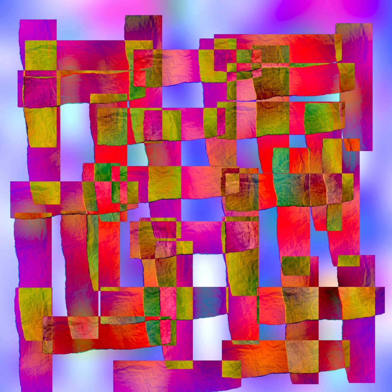 kristallgeometrisk struktur, 2019, (blandade media) av Alex Caminker
