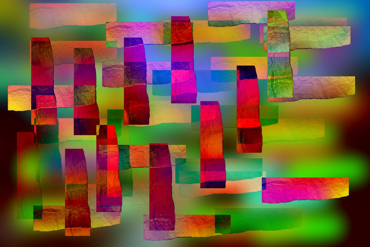 etude #1,2019,(blandade media) av Alex Caminker