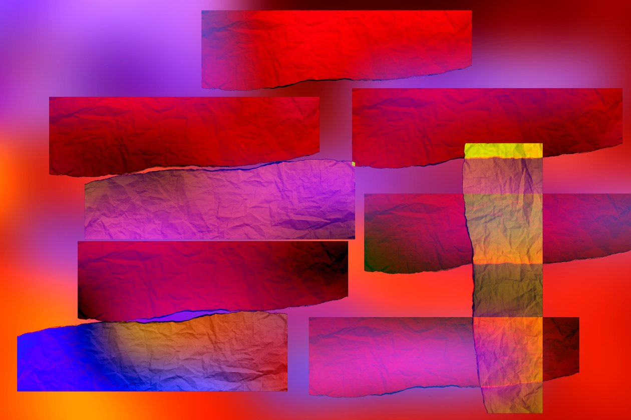 etude #13,2019,(blandade media) av Alex Caminker