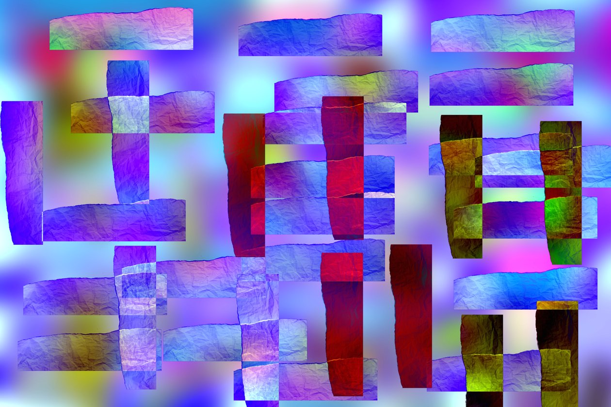 etyd #16,2019,(blandade media) av Alex Caminker