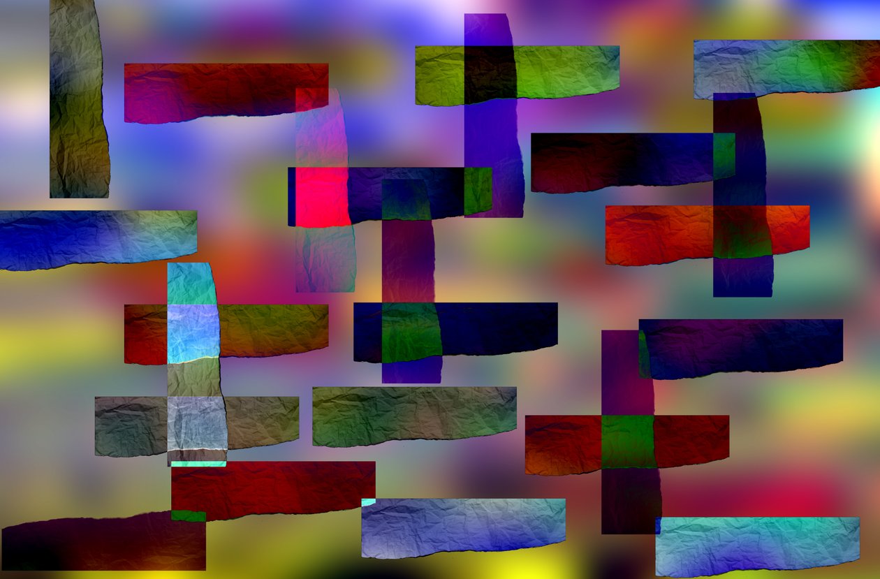 etyd #17,2019,(blandade media) av Alex Caminker