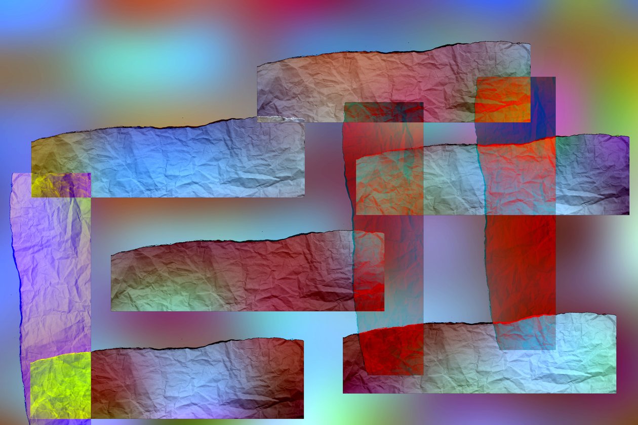 etude #7,2019,(blandade media) av Alex Caminker