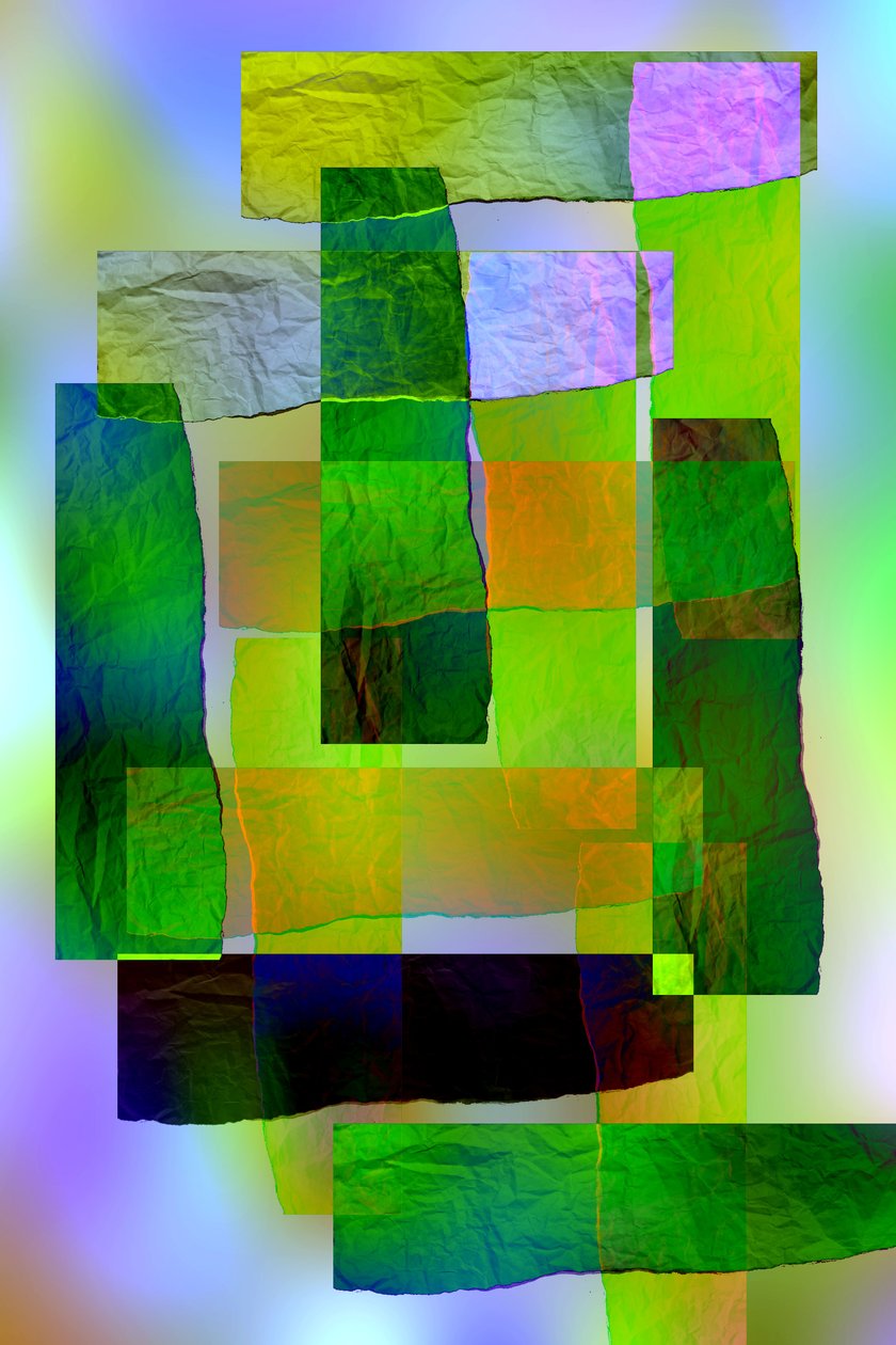 etude #8,2019,(blandade media) av Alex Caminker