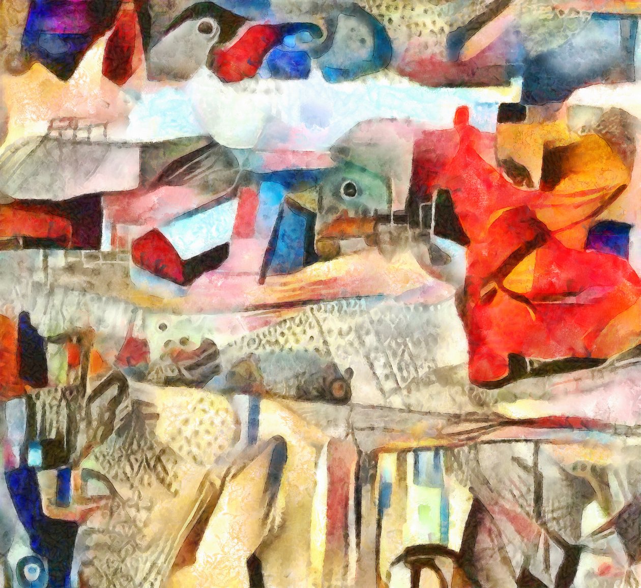 farm, 2017, (blandade media) av Alex Caminker