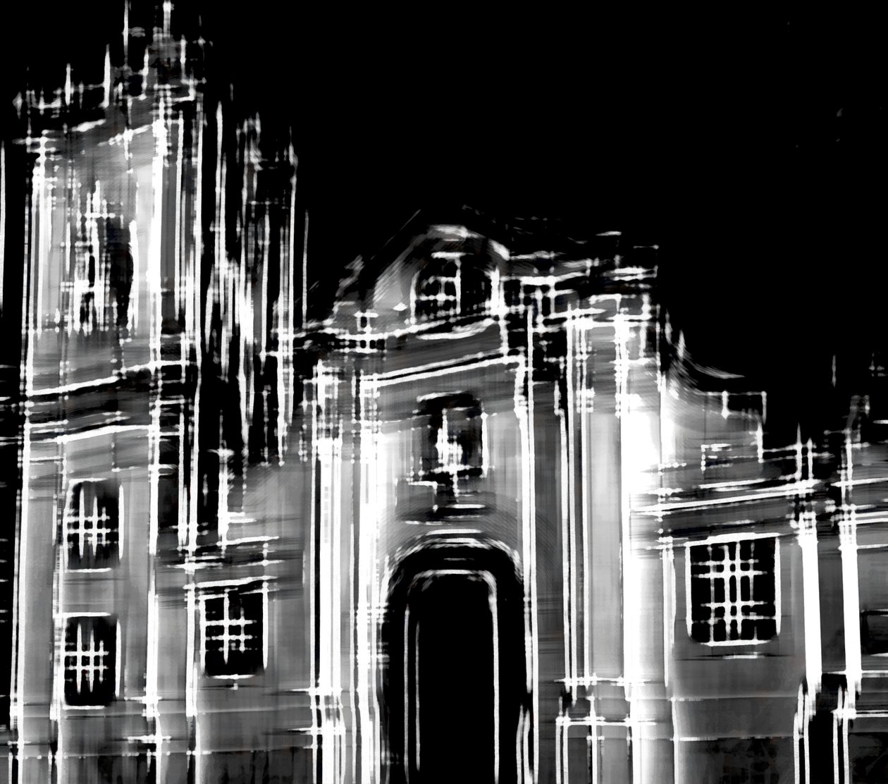 fragment of the City #1,2019,(blandade media) av Alex Caminker